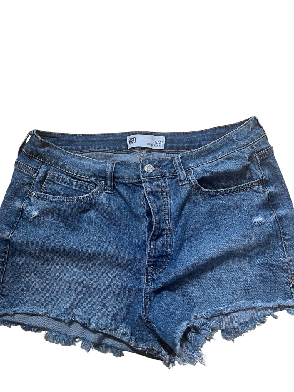 RSQ Distressed Denim Cutoff Shorts - Blue size 13/31